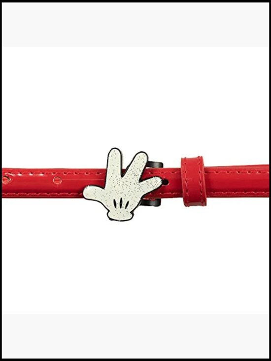 Disney Mickey Mouse Hand Vegan Patent Leather Waist Belt